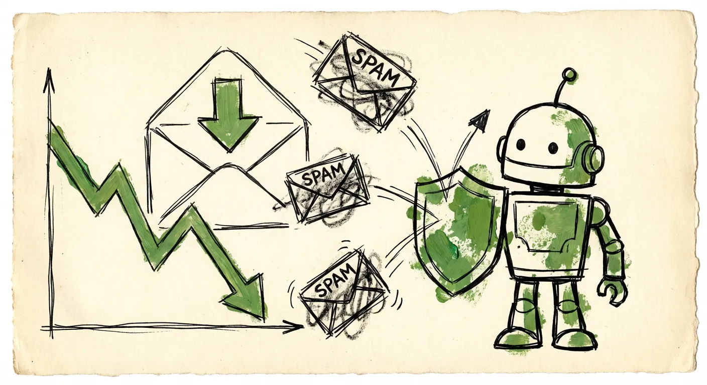 Email deliverability dashboard showing declining metrics