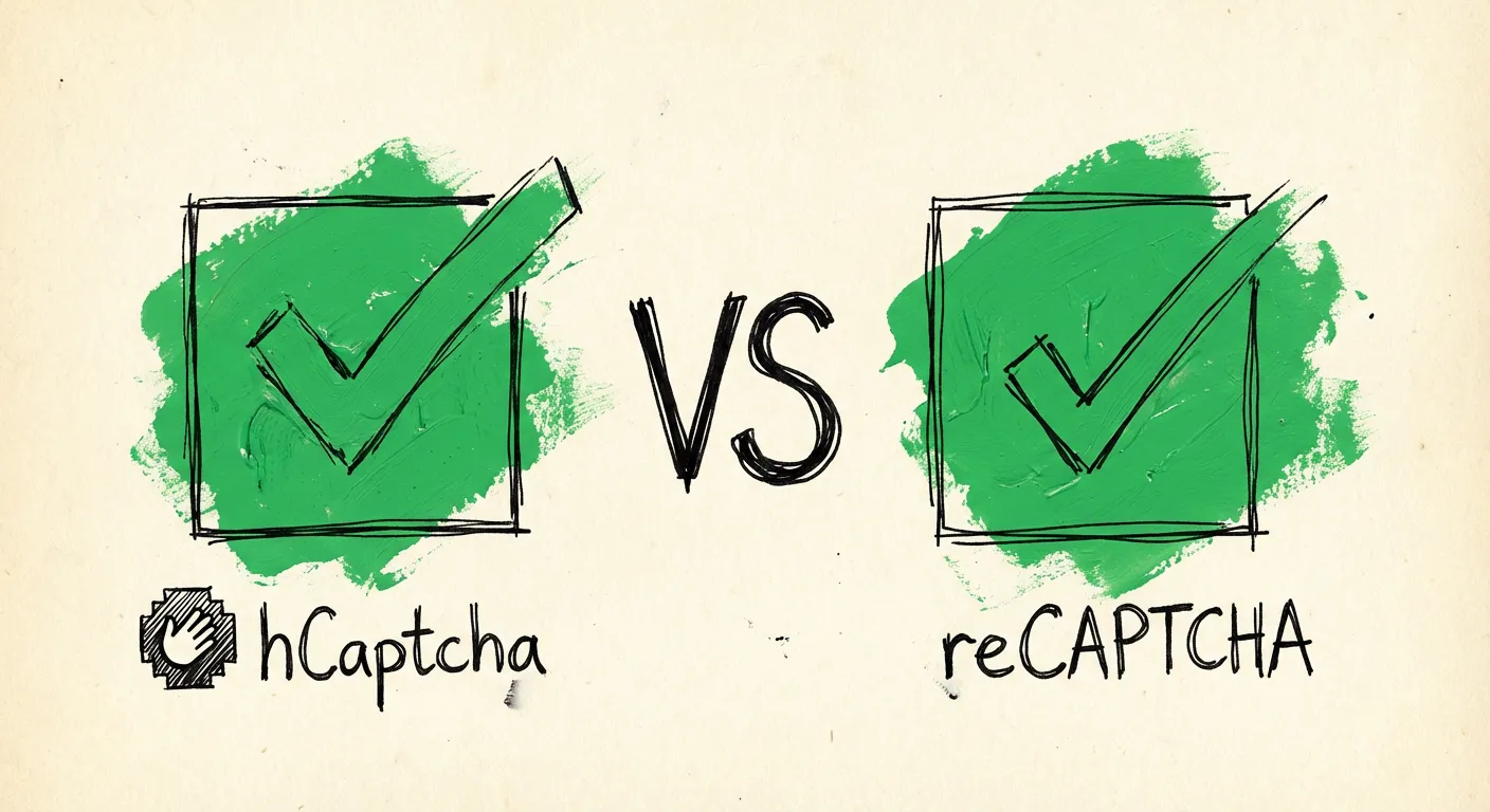 Side-by-side comparison of hCaptcha and reCAPTCHA CAPTCHA solutions