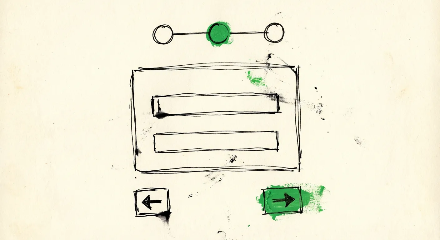 Multi-step form with progress indicator