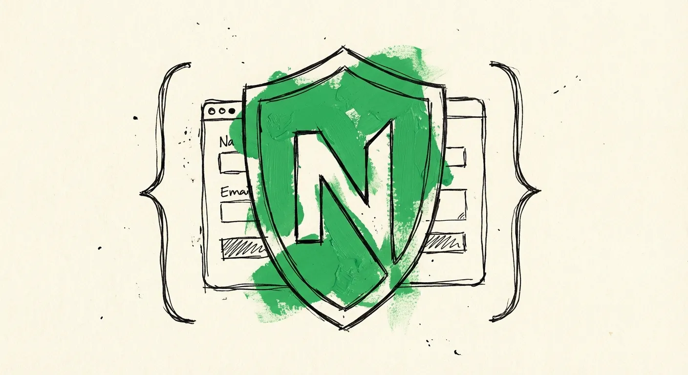 Next.js form with layered spam protection illustration