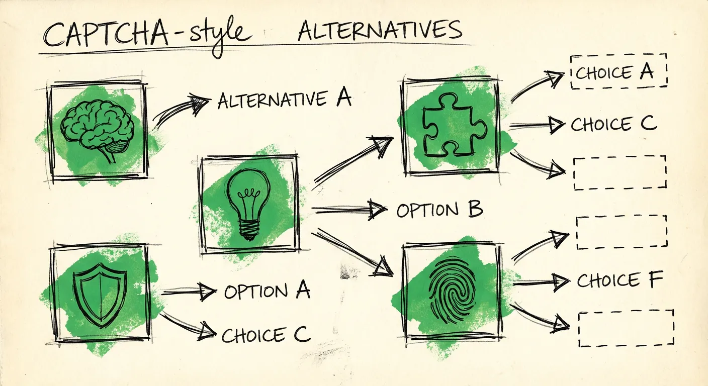 Visual comparison of CAPTCHA and modern API-based spam detection approaches