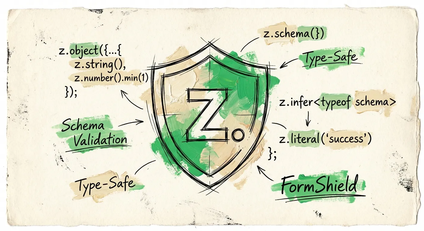 TypeScript code with Zod schema validation
